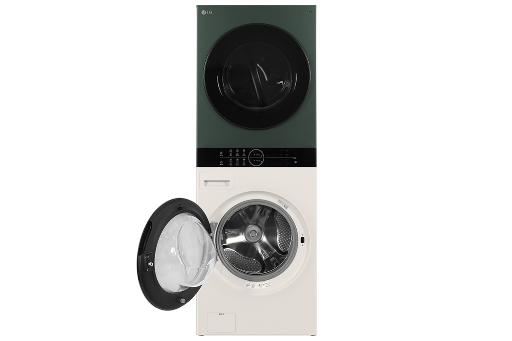 Tháp giặt sấy LG Wash Tower Inverter giặt 25 kg - sấy 17 kg WT2517NHEG Màu Màu be