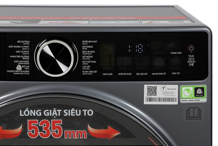 Máy giặt Toshiba Inverter 10.5 kg TW-T25BU115MWV(MG) Màu Xám đậm