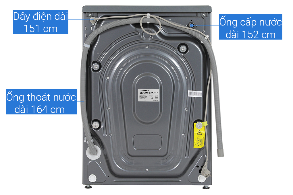 Máy giặt Toshiba Inverter 10.5 kg TW-T25BU115MWV(MG) Màu Xám đậm