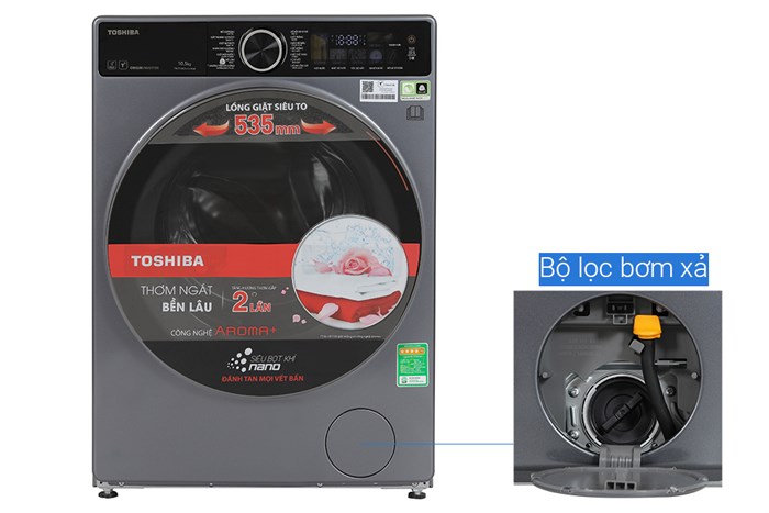 Máy giặt Toshiba Inverter 10.5 kg TW-T25BZU115MWV(MG) Màu Xám đậm
