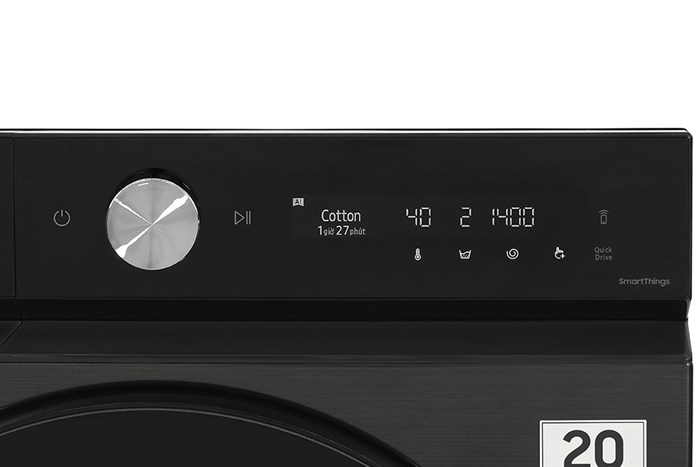 Máy giặt Samsung Bespoke AI Inverter 14 kg WW14BB944DGBSV Màu Đen