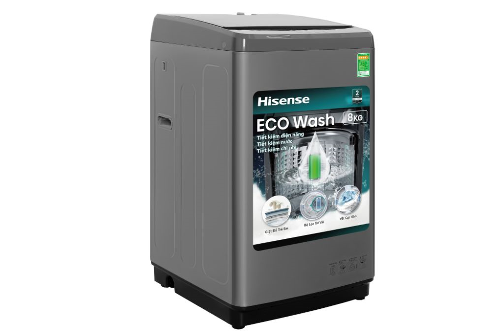Máy giặt Hisense 8 kg WTZQ8012UT Màu Xám