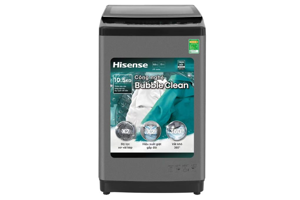 Máy giặt Hisense 10.5 kg WTJA1015UT Màu Xám