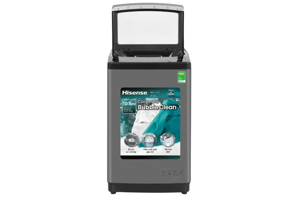 Máy giặt Hisense 10.5 kg WTJA1015UT Màu Xám