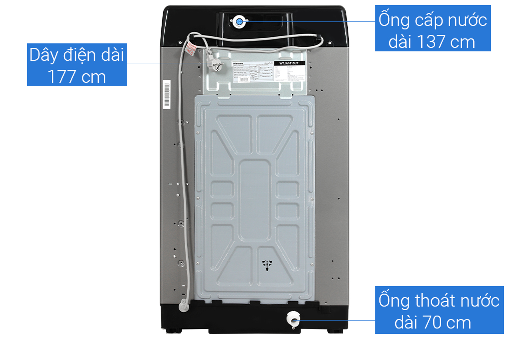 Máy giặt Hisense 10.5 kg WTJA1015UT Màu Xám