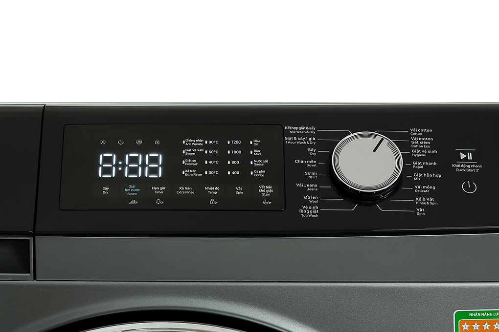 Máy giặt sấy Hitachi Inverter giặt 8.5 kg - sấy 5 kg BD-D852HVOS Màu Xám đậm