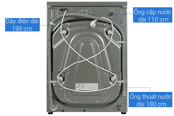 Máy giặt sấy Hitachi Inverter giặt 8.5 kg - sấy 5 kg BD-D852HVOS Màu Xám đậm