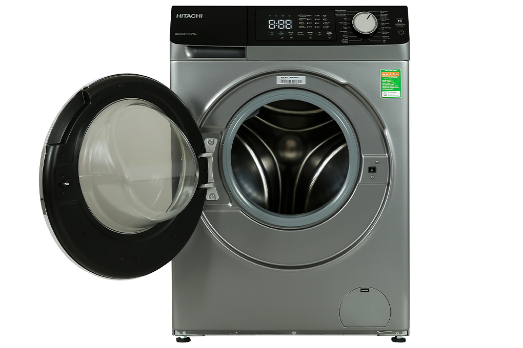 Máy giặt sấy Hitachi Inverter giặt 10.5 kg - sấy 7 kg BD-D1054HVOS Màu Xám đậm