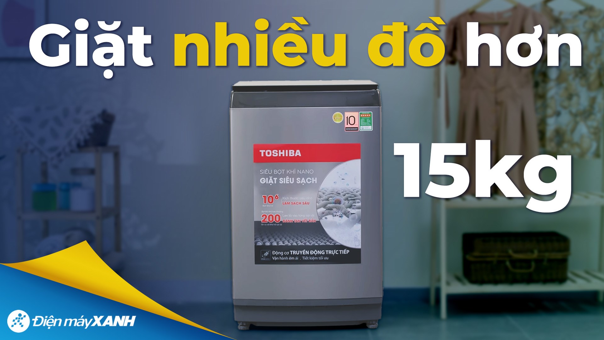 Máy giặt Toshiba Inverter 15 kg AW-DUM1600LV(SG)