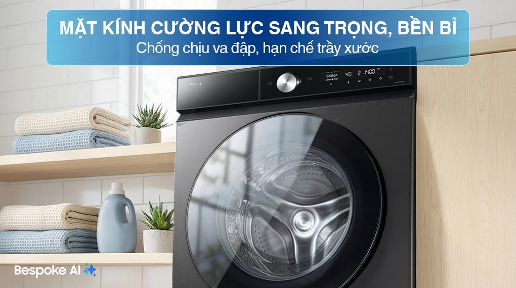 Máy giặt sấy Samsung Bespoke Inverter giặt 12 kg - sấy 7 kg WD12DB7B85GBSV