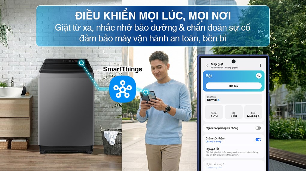 Máy giặt Samsung Ecobubble Inverter 17 kg WA17CG6442BDSV