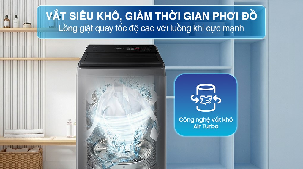 Máy giặt Samsung Ecobubble Inverter 17 kg WA17CG6442BDSV