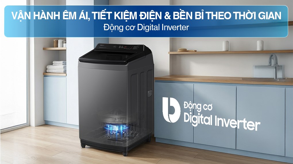 Máy giặt Samsung Ecobubble Inverter 17 kg WA17CG6442BDSV