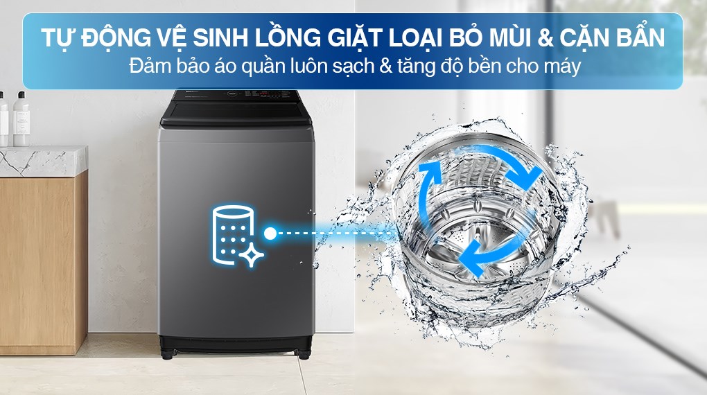 Máy giặt Samsung Ecobubble Inverter 17 kg WA17CG6442BDSV