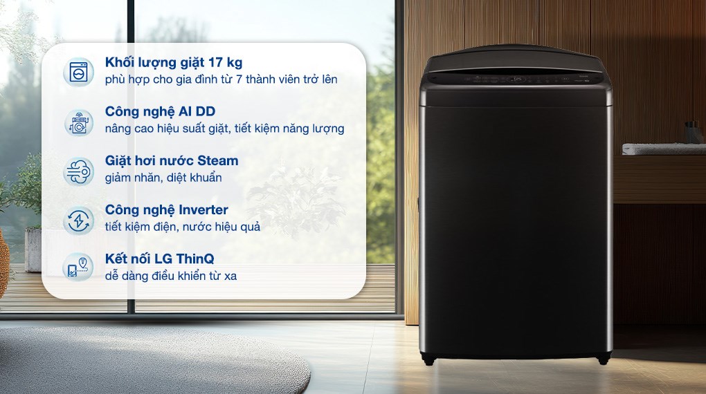 Máy giặt LG AI DD Inverter 17 kg TV2517SV7J