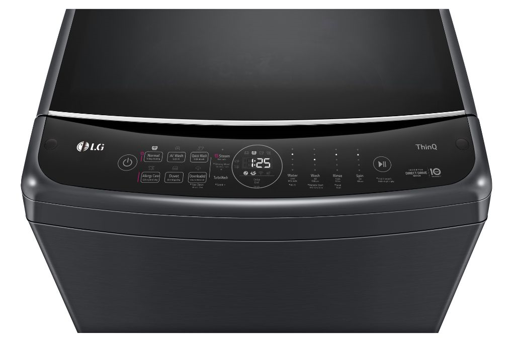 Máy giặt LG AI DD Inverter 19 kg TV2519SV7J Màu Đen - Bạc