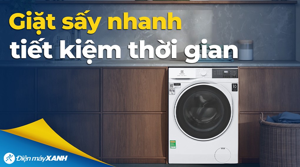 Máy giặt sấy Electrolux UltimateCare 300 Inverter giặt 9 kg - sấy 6 kg EWW9024P3WC