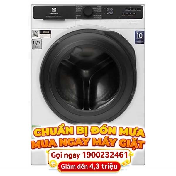 Máy giặt sấy Electrolux UltimateCare 500 Inverter giặt 11 kg - sấy 7 kg EWW1123P5WC