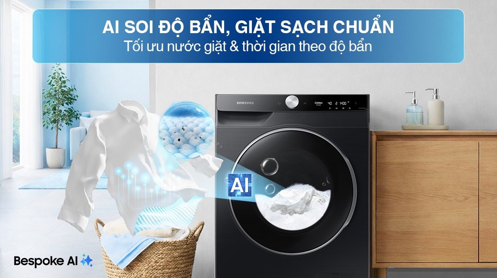 Máy giặt Samsung AI EcoBubble Inverter 12 kg WW12CGP44DSBSV