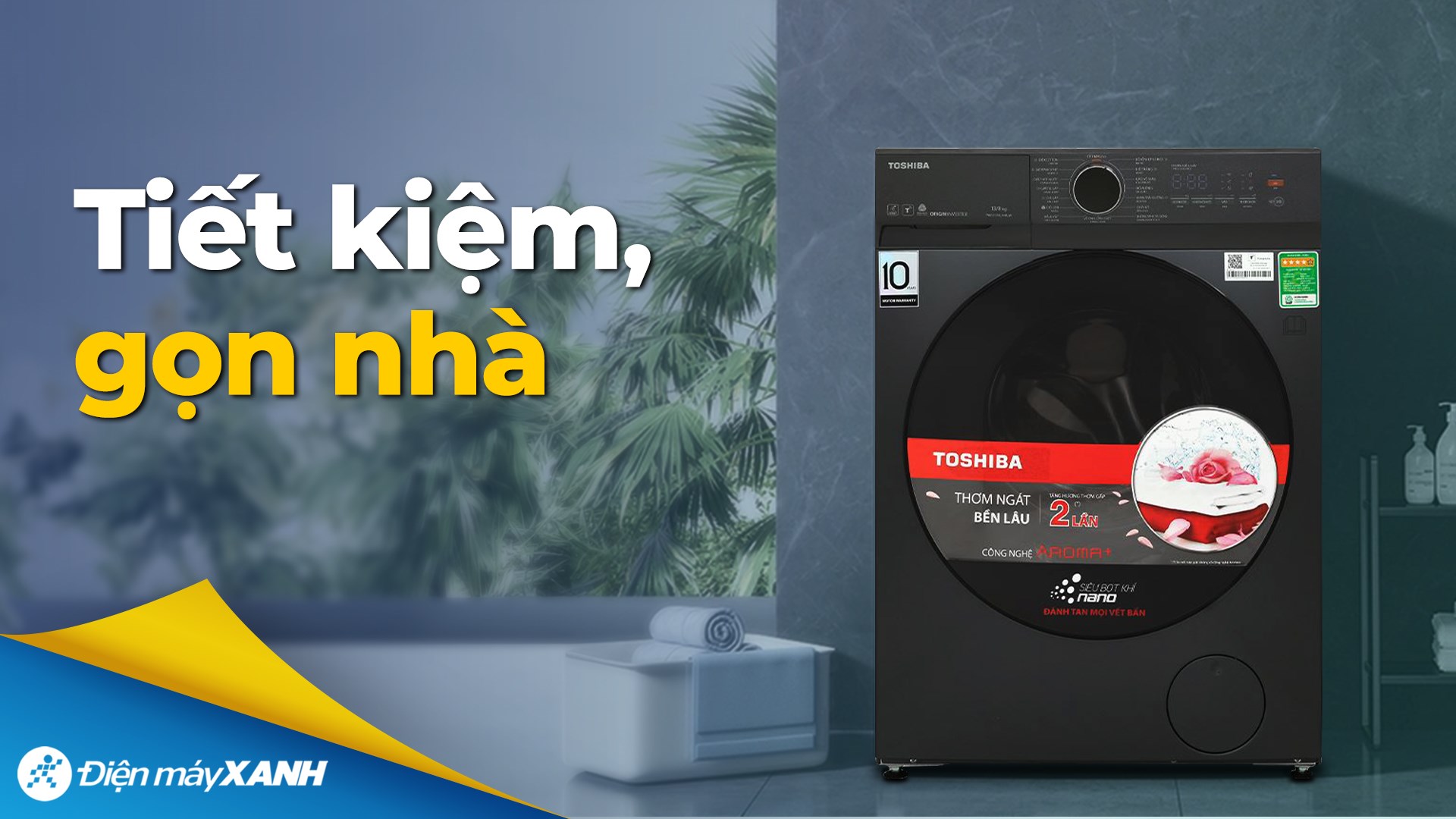 Máy giặt sấy Toshiba Inverter giặt 13 kg - sấy 8 kg TWD-T21BU140UWV(MG)