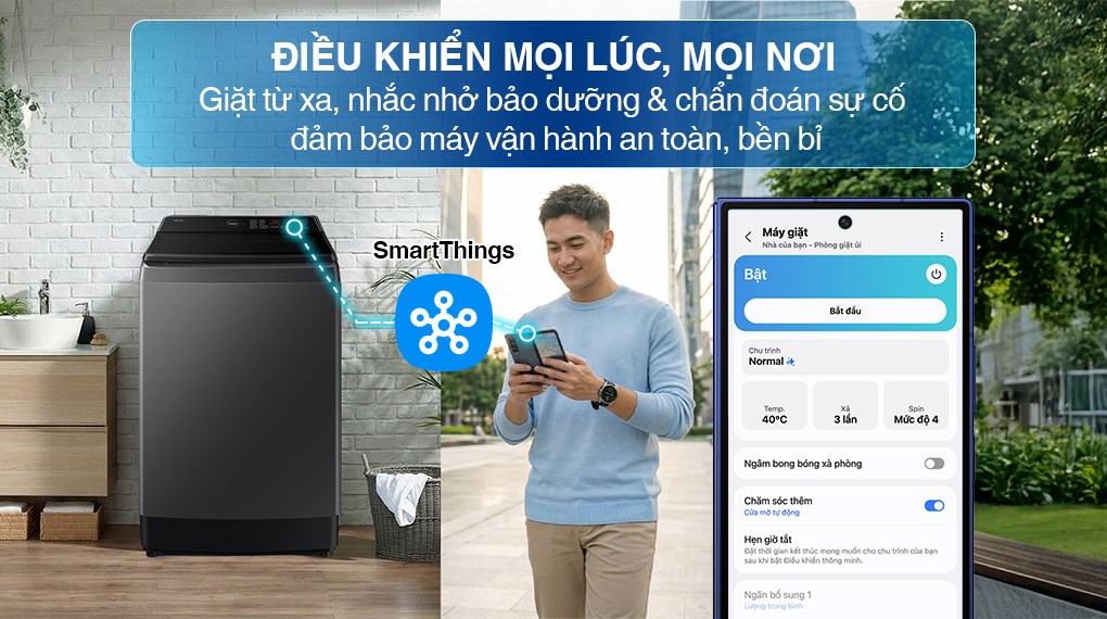 Máy giặt Samsung Inverter 15 kg WA80F15S5CSV
