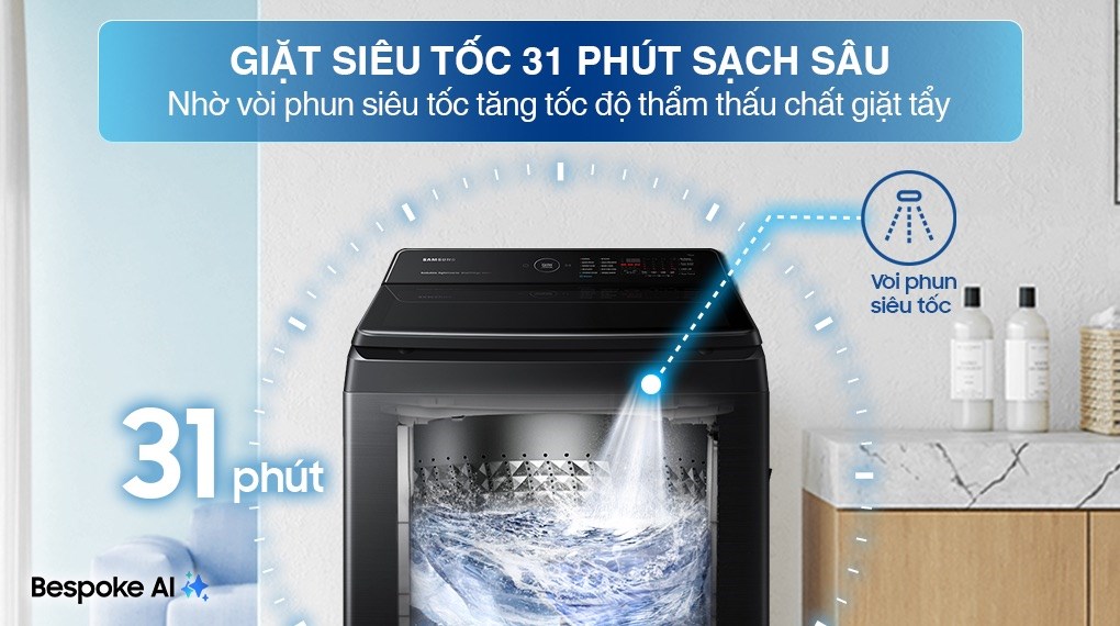 Máy giặt Samsung Inverter 21 kg WA80F21B9BSV