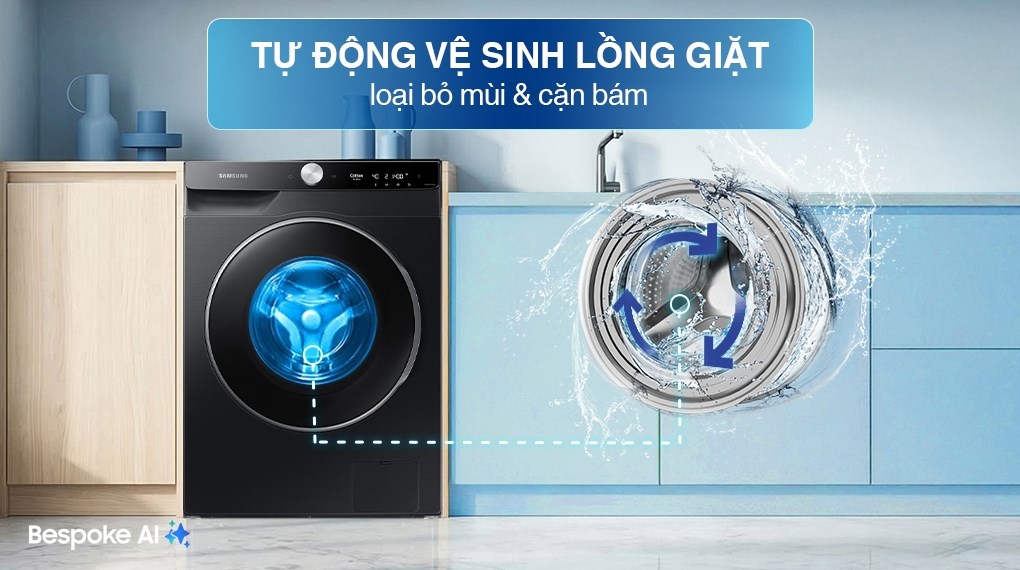 Máy giặt Samsung AI EcoBubble Inverter 10 kg WW10DG6U34LBSV