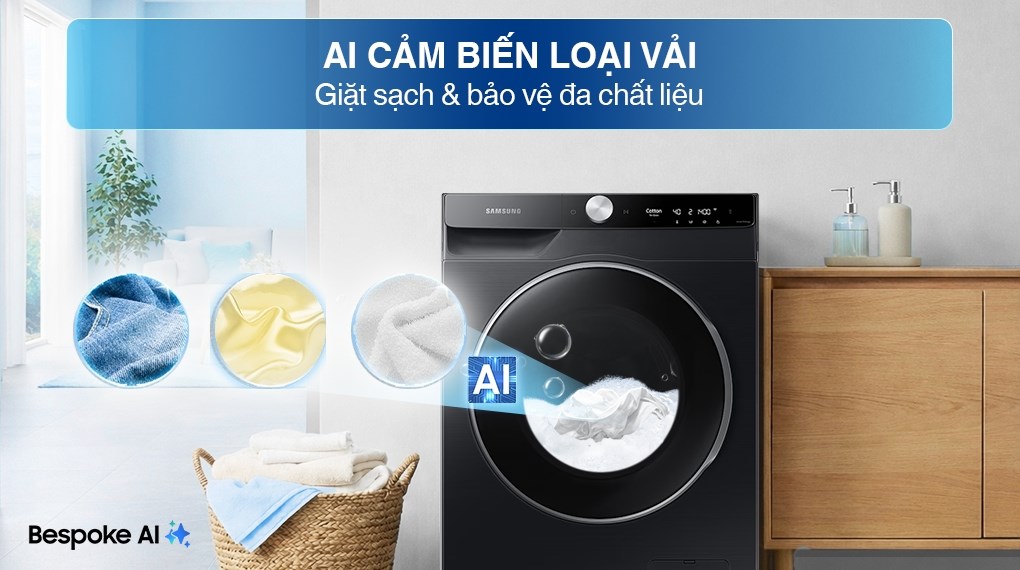 Máy giặt Samsung AI EcoBubble Inverter 10 kg WW10DG6U34LBSV