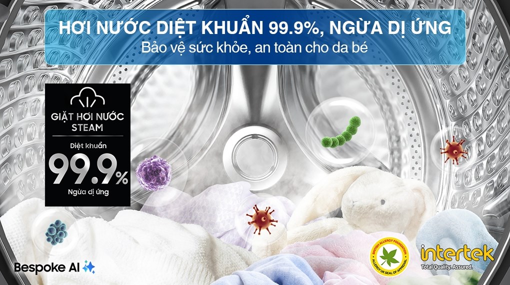 Máy giặt Samsung AI EcoBubble Inverter 10 kg WW10DG6U34LBSV