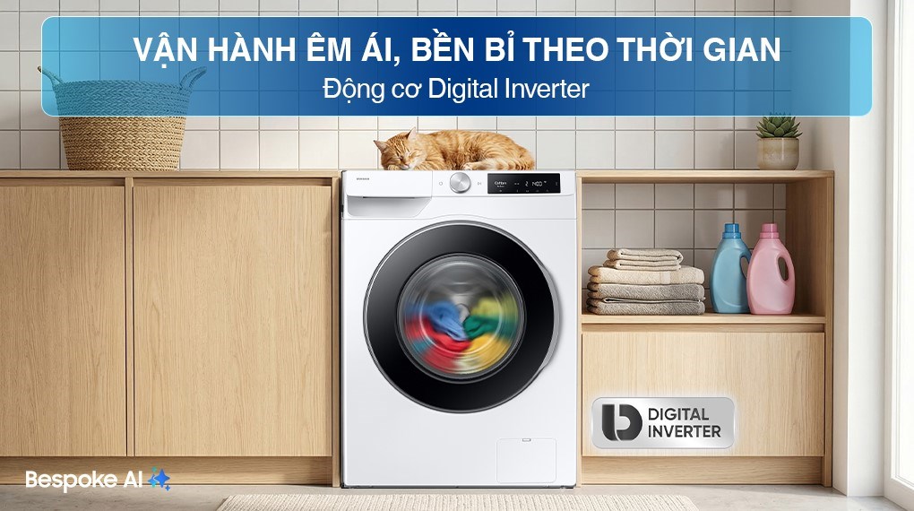 Máy giặt Samsung AI EcoBubble Inverter 10 kg WW10DG6U34LESV