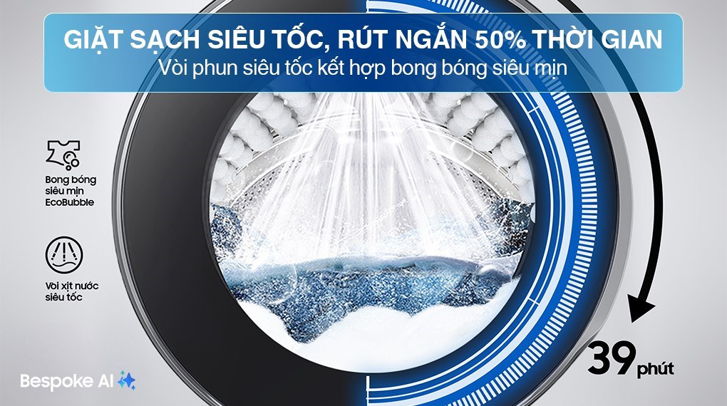 Máy giặt Samsung AI EcoBubble Inverter 10 kg WW10DG6U34LESV