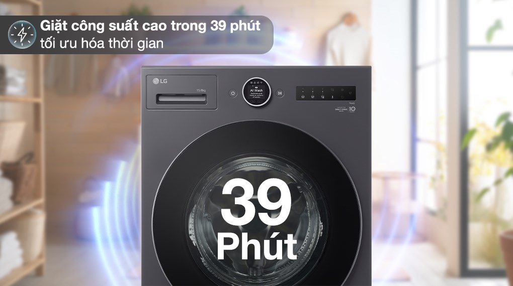 Máy giặt sấy LG Inverter giặt 15 kg - sấy 8 kg F2515RNTG