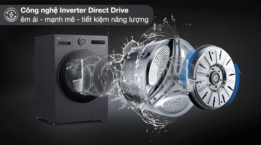 Máy giặt sấy LG Inverter giặt 15 kg - sấy 8 kg F2515RNTG