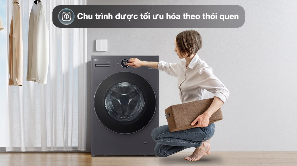 Máy giặt sấy LG Inverter giặt 15 kg - sấy 8 kg F2515RNTG