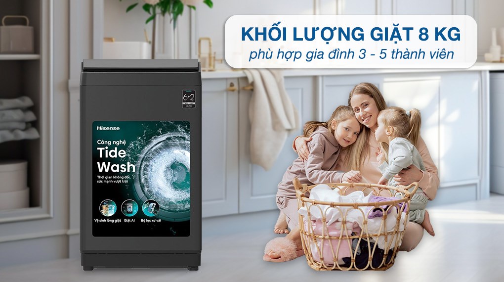 Máy giặt Hisense 8 kg WT80F30