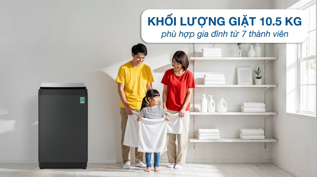 Máy giặt Hisense Inverter 10.5 kg WT105F50