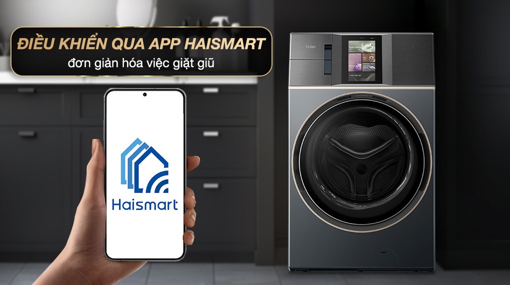 ết nối Wi-Fi thông qua ứng dụng Haismart cho phép theo dõi và điều khiển máy giặt từ xa linh hoạt