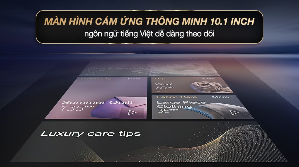 Máy được trang bị màn hình điều khiển cảm ứng cỡ lớn có độ phân giải cao
