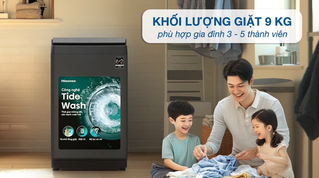 Máy giặt Hisense 9 kg WT90F30