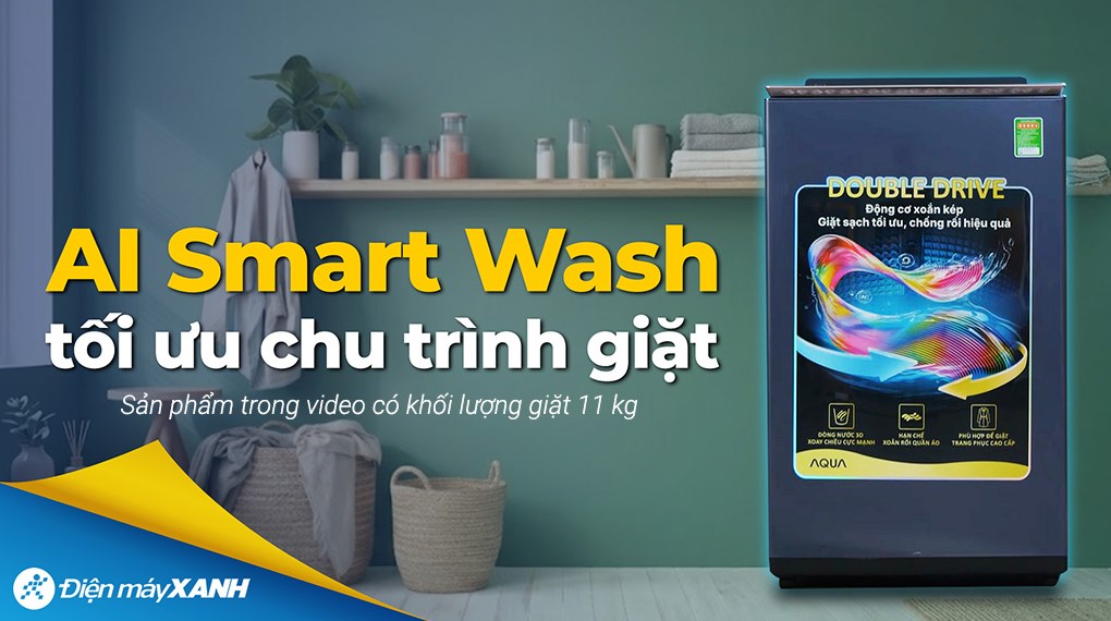 Máy giặt Aqua Inverter 11 kg AWM11-BSR1K(BU)
