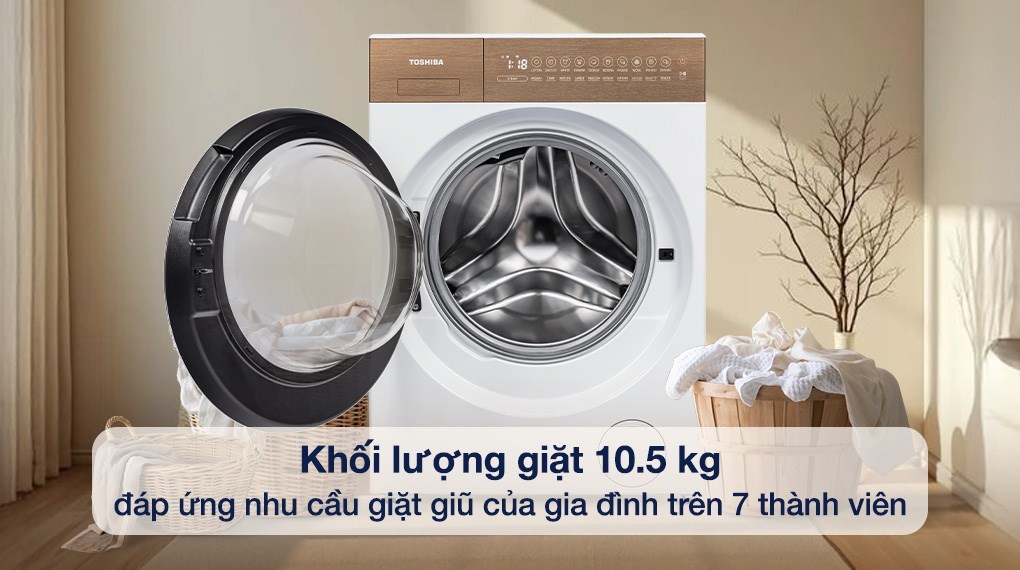 Máy giặt Toshiba Inverter 10.5 kg TW-T37BZP115MWV(WT)