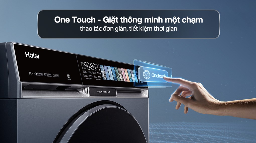 Máy giặt sấy Haier Inverter giặt 14 kg - sấy 8 kg HWD140-BD14387GNU1