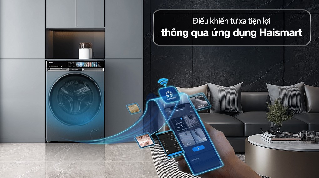 Máy giặt sấy Haier Inverter giặt 14 kg - sấy 8 kg HWD140-BD14387GNU1