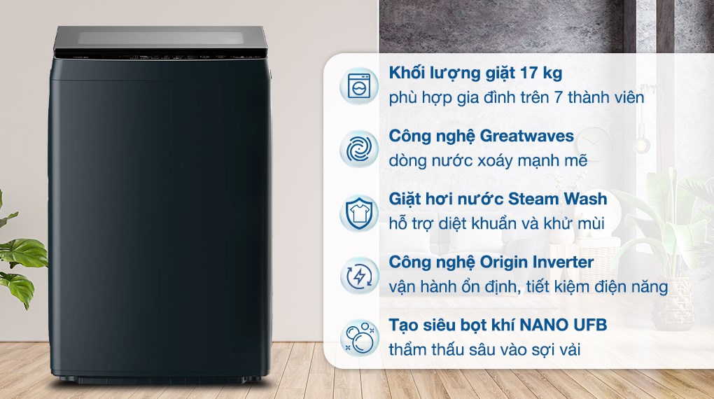Máy giặt Toshiba Inverter 17 kg AW-T08DUH1800MV(MG)