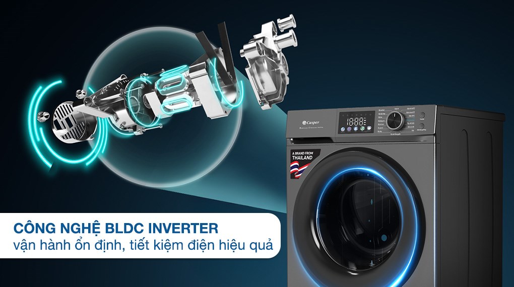 Máy giặt Casper Inverter 12.5 kg WF-D125VGR1