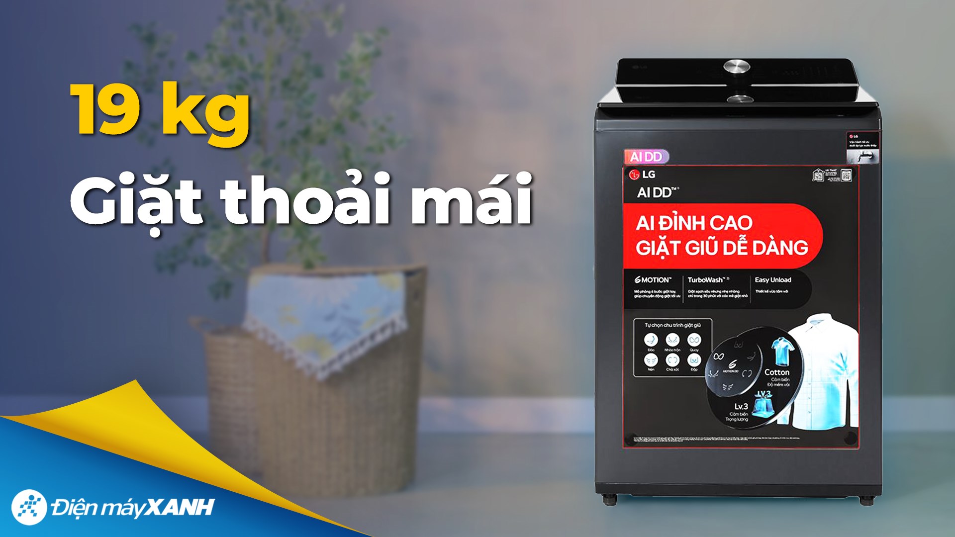 Máy giặt LG AI DD Inverter 19 kg T2519SX5G