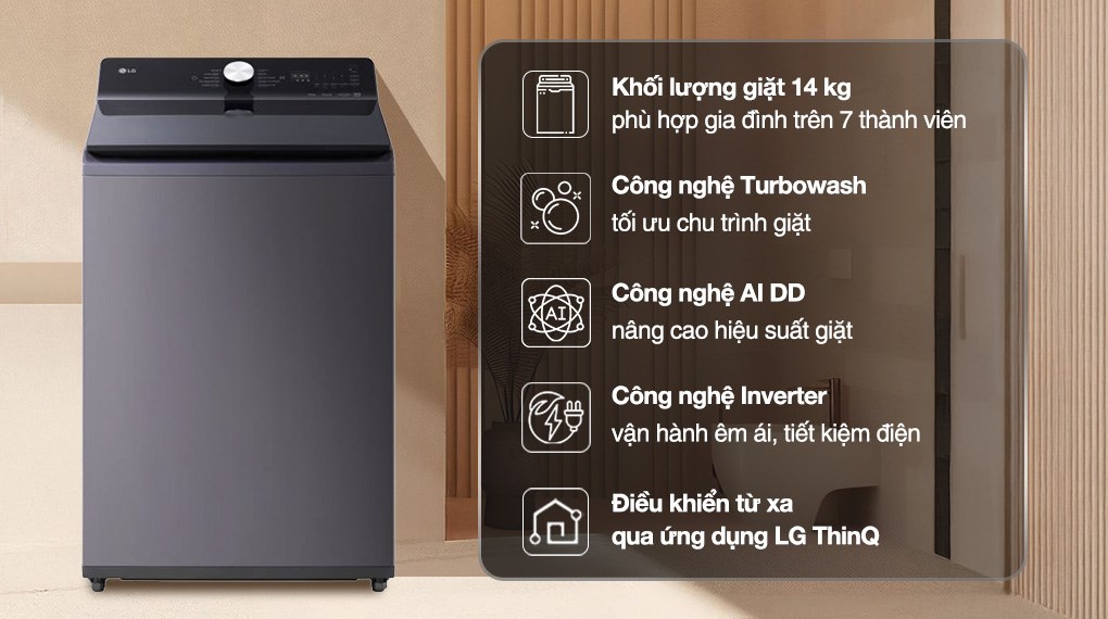 Máy giặt LG AI DD Inverter 14 kg T2314DX5G