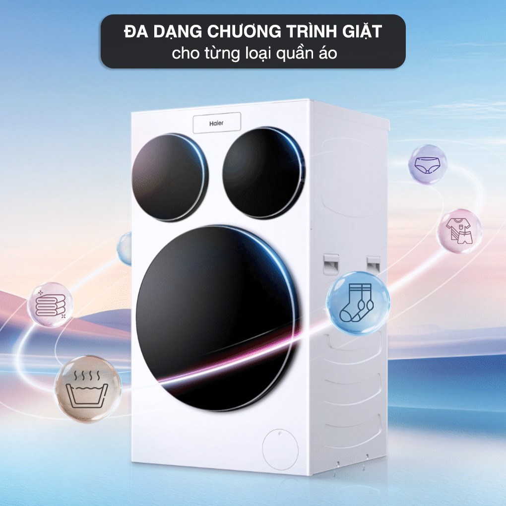 Máy giặt Haier 3 lồng MultiWash Inverter 14 kg (12 kg + 2x1 kg) HW140-BD14697WU1