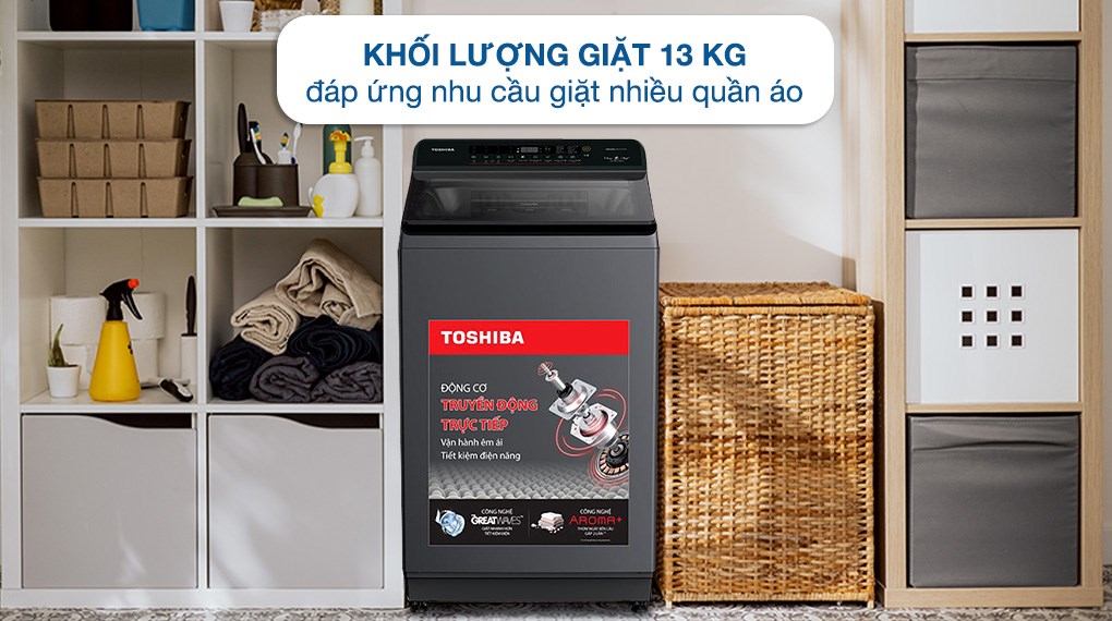 Máy giặt Toshiba Inverter 13 kg AW-T26D1400TV (MG)