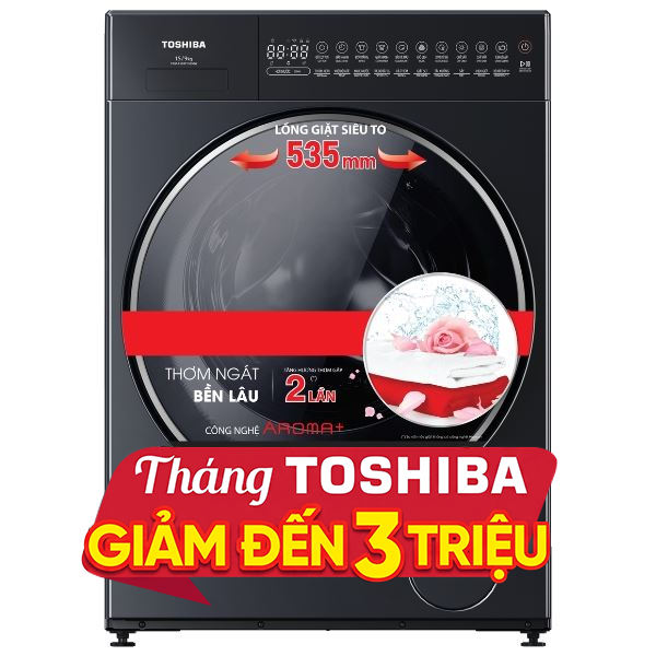 Toshiba Inverter Giặt 15 Kg - Sấy 9 Kg TWD-T35BP160MWV(MG)